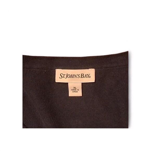 VTG St John Bay XL Argyle Cardigan Sweater Diamond Grandpa Core Bill Cosby 90's - Picture 3 of 7